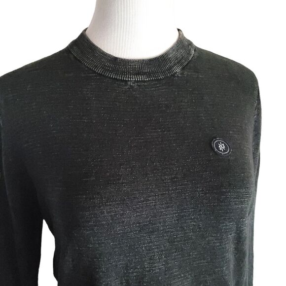 Jack and Jones Black and Gray Light Crew Neck Sweater Men's Size Medium - Picture 4 of 12